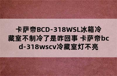 卡萨帝BCD-318WSL冰箱冷藏室不制冷了是咋回事 卡萨帝bcd-318wscv冷藏室灯不亮